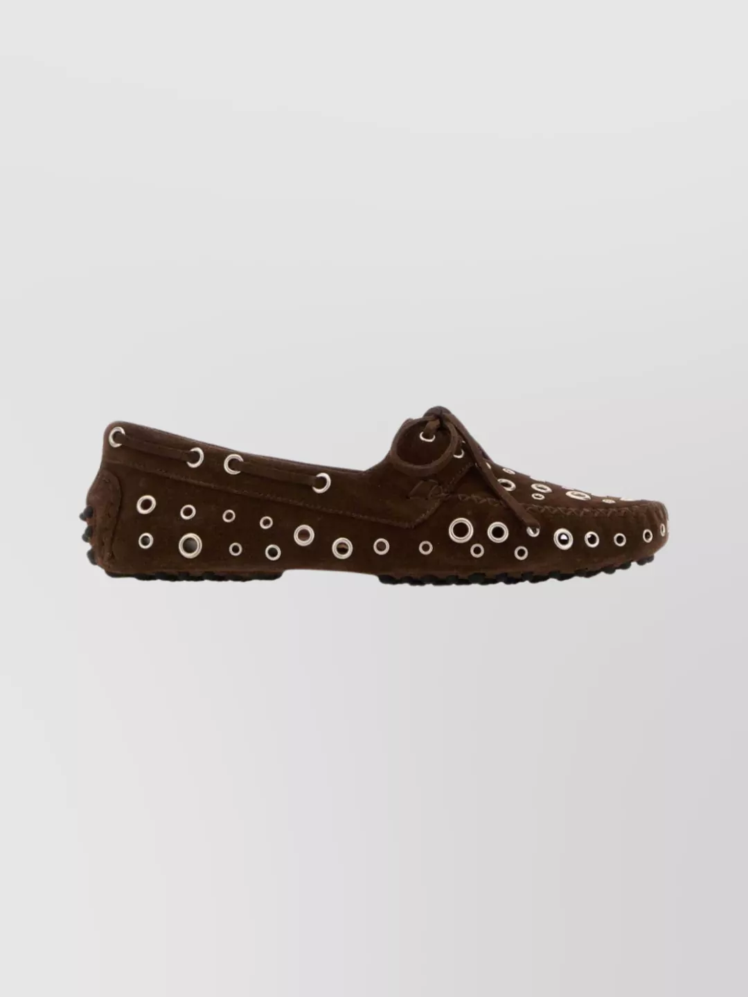 Gimaguas Suede Car Loafers Eyelet Detailing In Multi