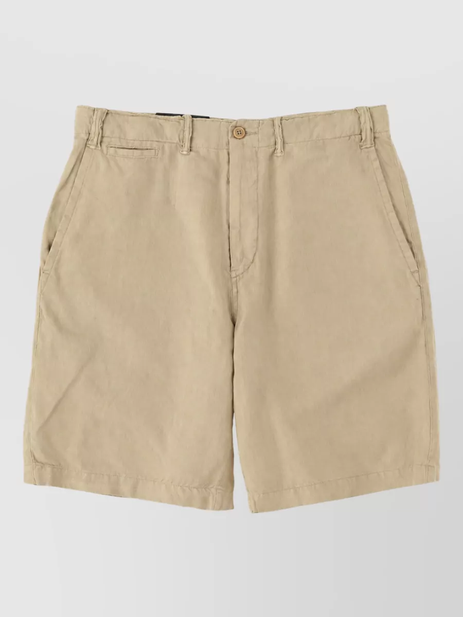 Polo Ralph Lauren Linen Shorts Casual Style Belt Loops Pockets