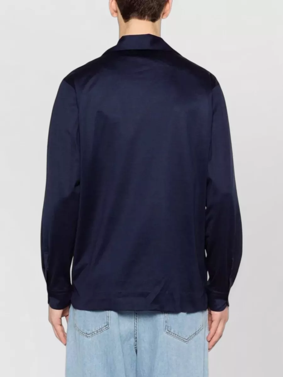 Lardini Men Jersey Shirt Spread Collar Cuffs