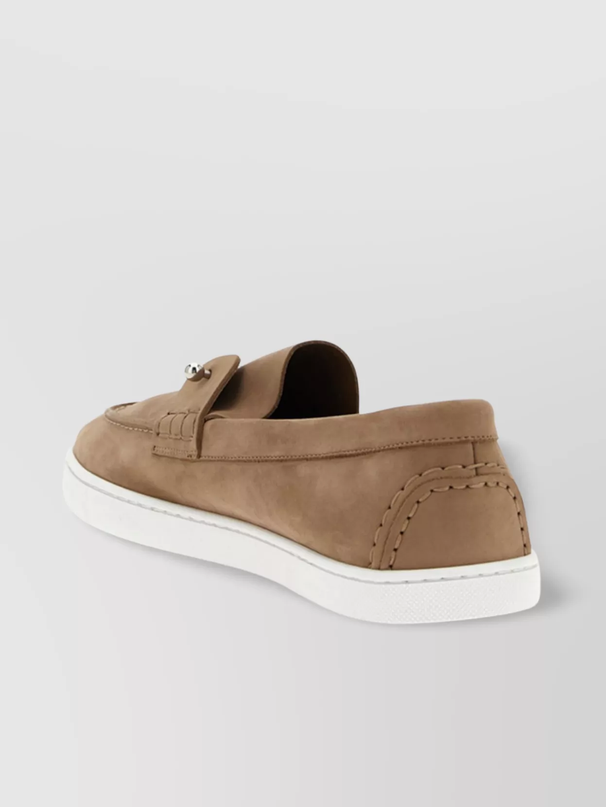 Christian Louboutin Boat Hardware Loafers Stitched Sole In Brown