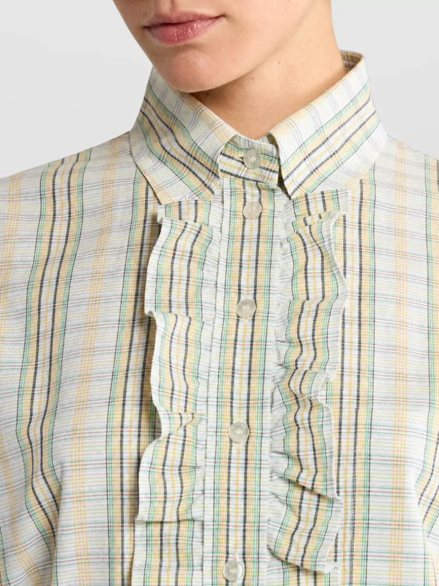 Etro Checked Cotton Long-Sleeve Shirt