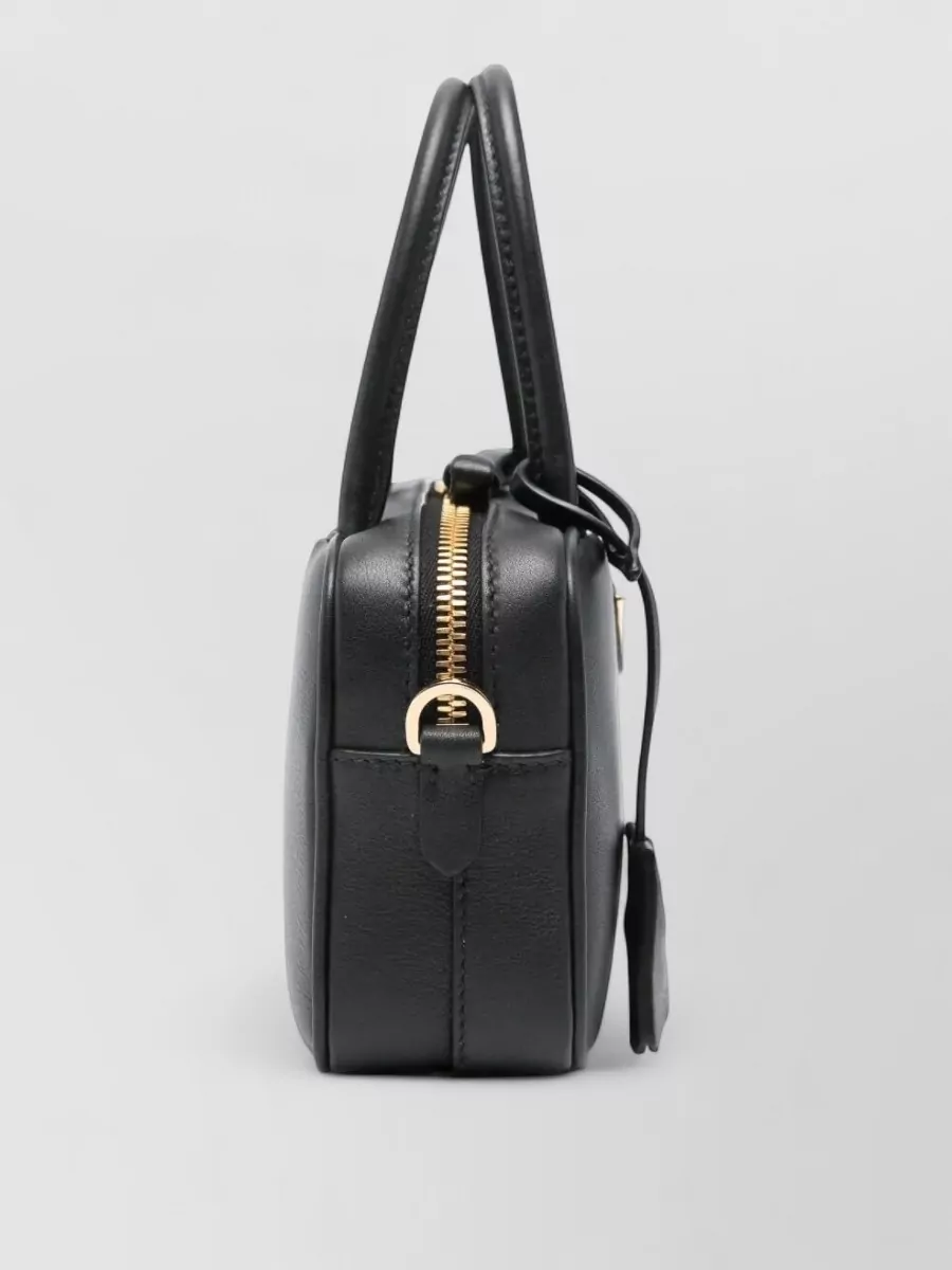 Prada Small Leather Tote Bag Top Handle Strap