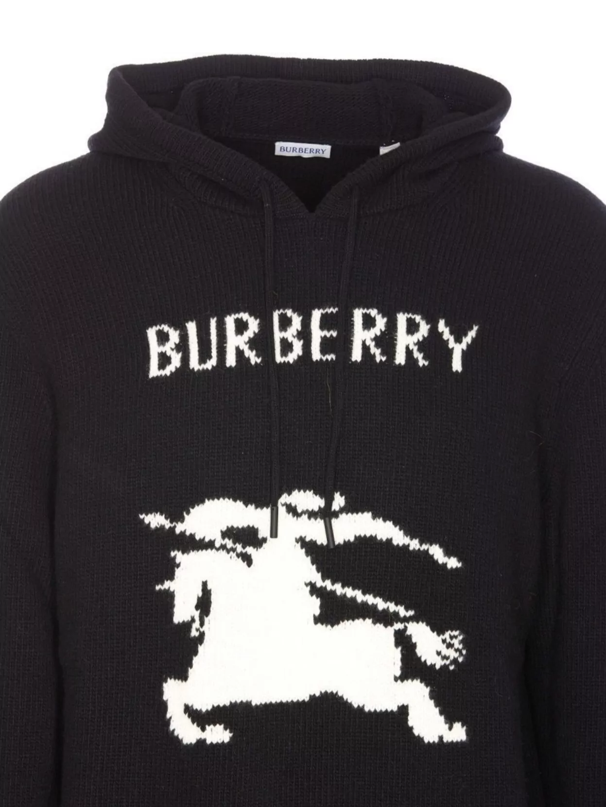 Burberry Cashmere Sweater With Bold Horse Graphic And Crew Neck