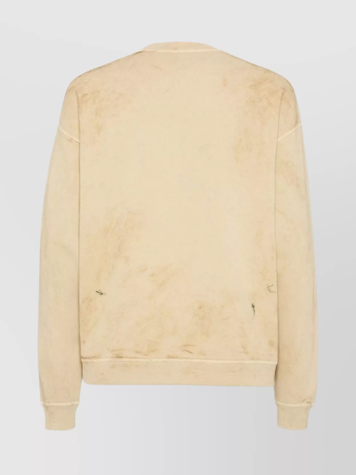 Dsquared2 Cotton Sweatshirt With Distressed Effect In Neutral