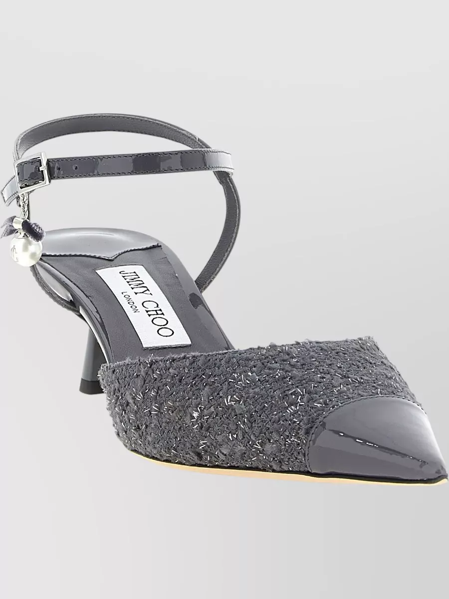 Jimmy Choo Aren Kitten Heel Slingback Pumps Ankle Strap