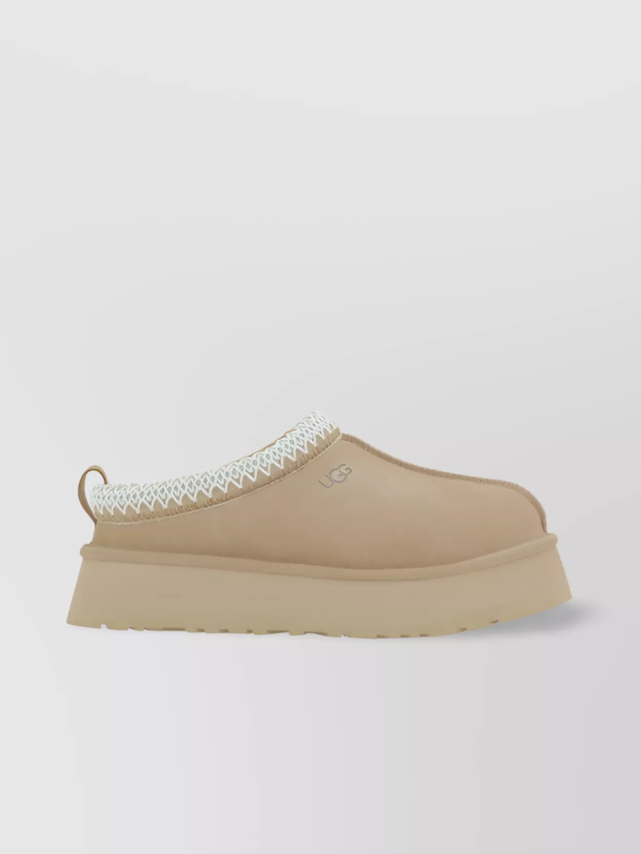 Shop Ugg Embroidered Trim Goatskin Tazz Mules