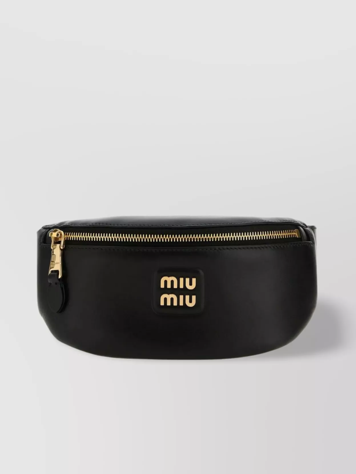 Miu Miu Adjustable Leather Belt Bag Strap In Black