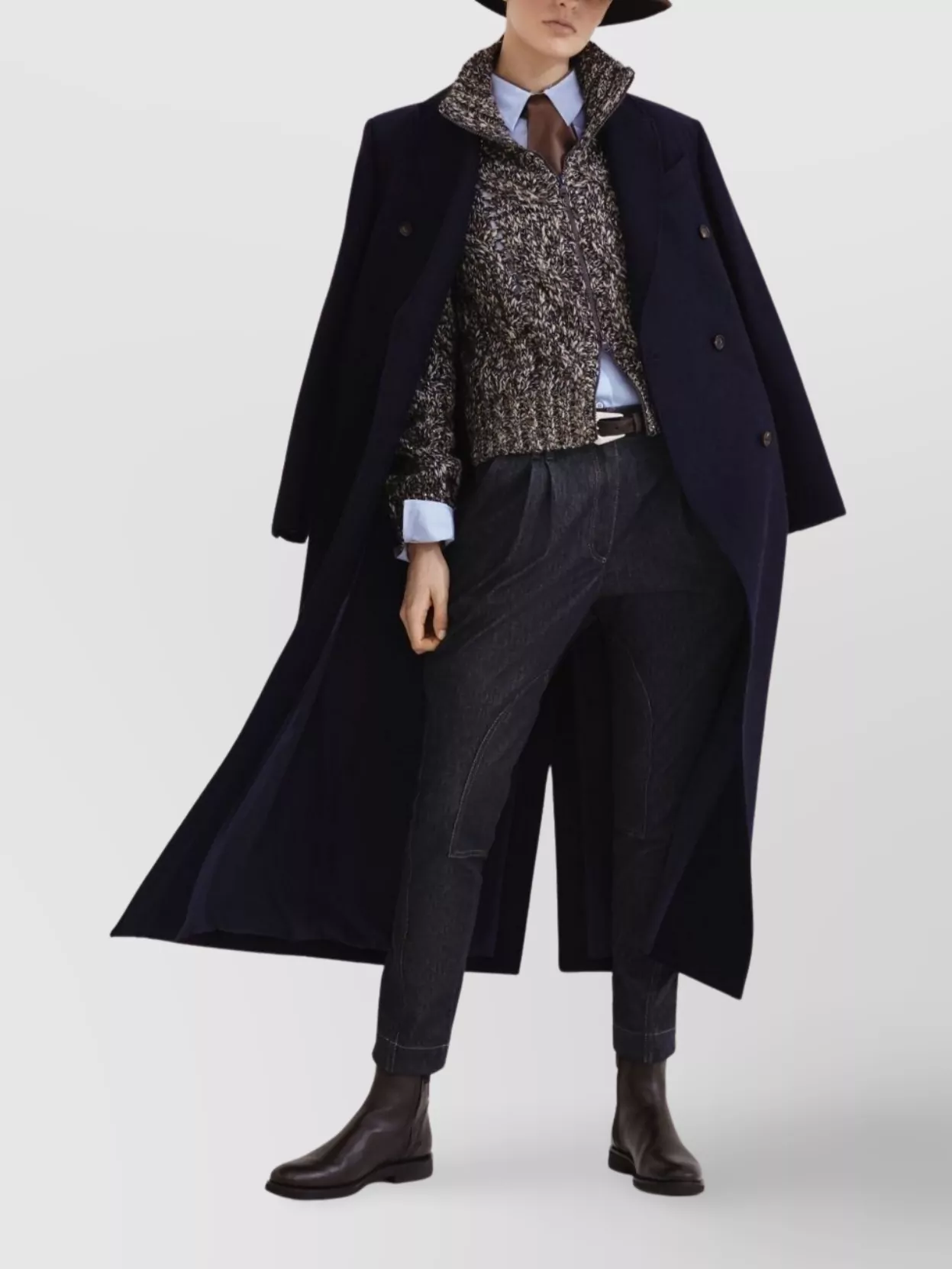 Brunello Cucinelli Braided Cardigan In Brown