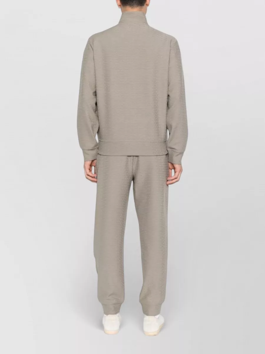 Emporio Armani Textured Zip-Up Lightweight Jacket