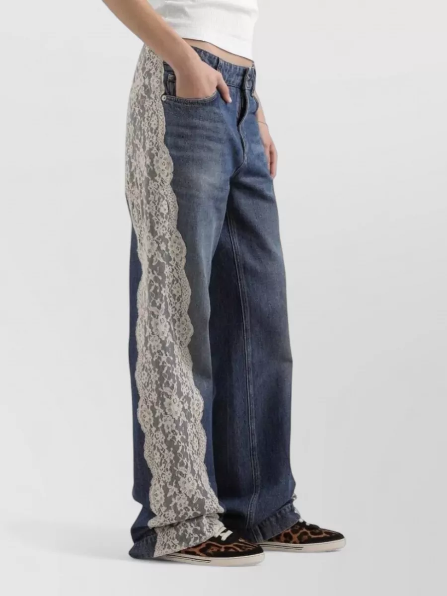 Dolce&Gabbana Lace Straight-Leg Jeans