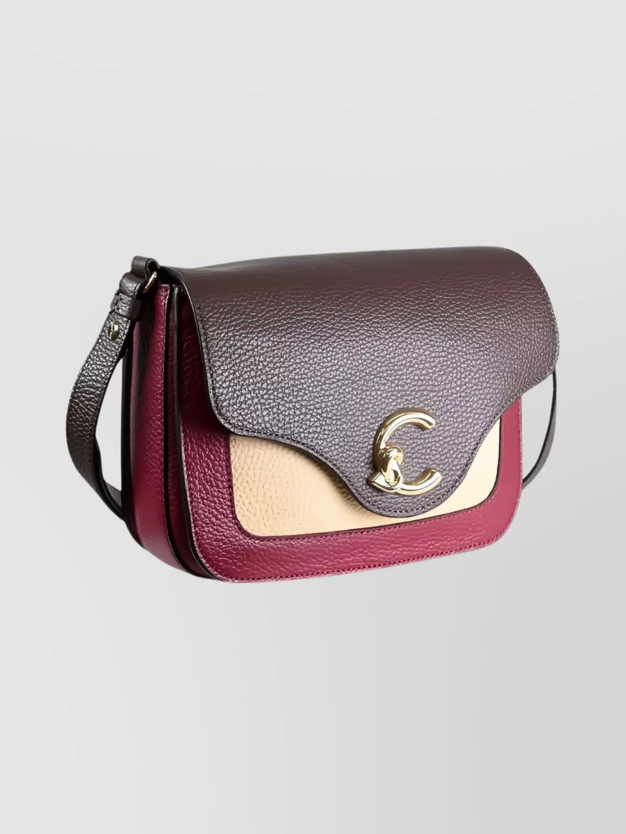 Coccinelle Tricolor Crossbody Bag Adjustable Strap