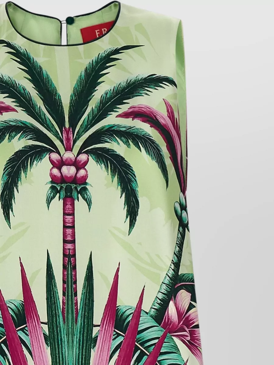 F.r.s For Restless Sleepers Silk Printed Sleeveless Maxi Dress