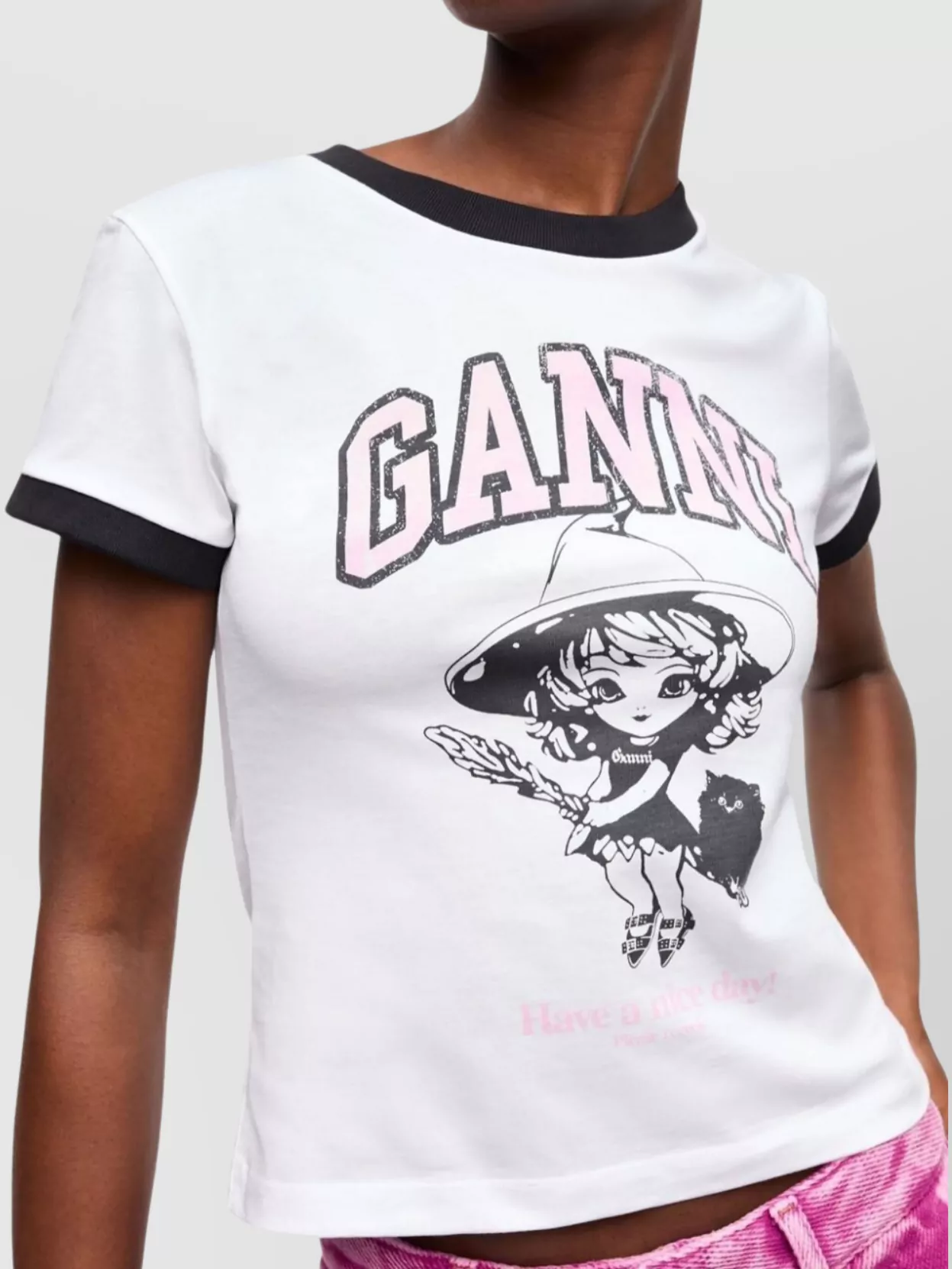 GANNI WITCH ORGANIC COTTON T-SHIRT