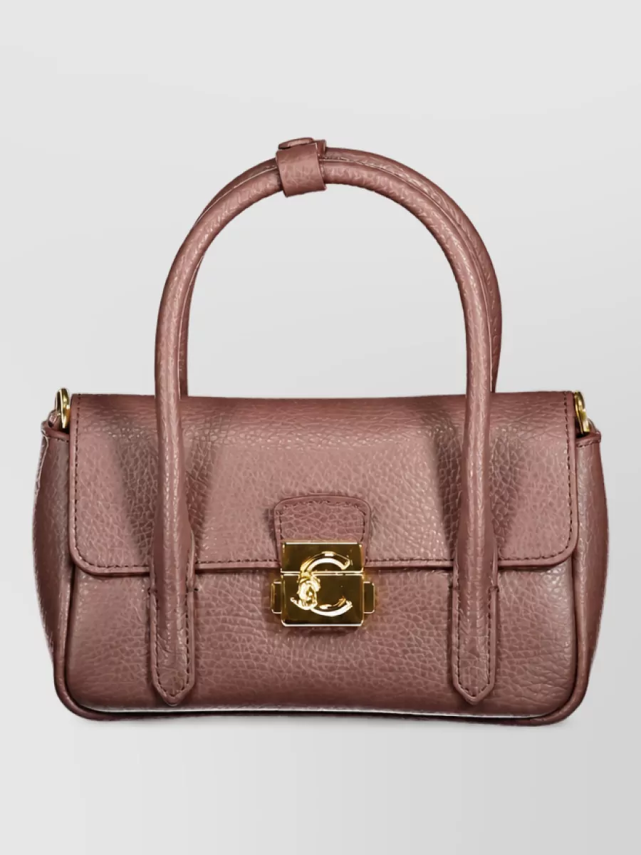 Coccinelle leather mini top handle bag