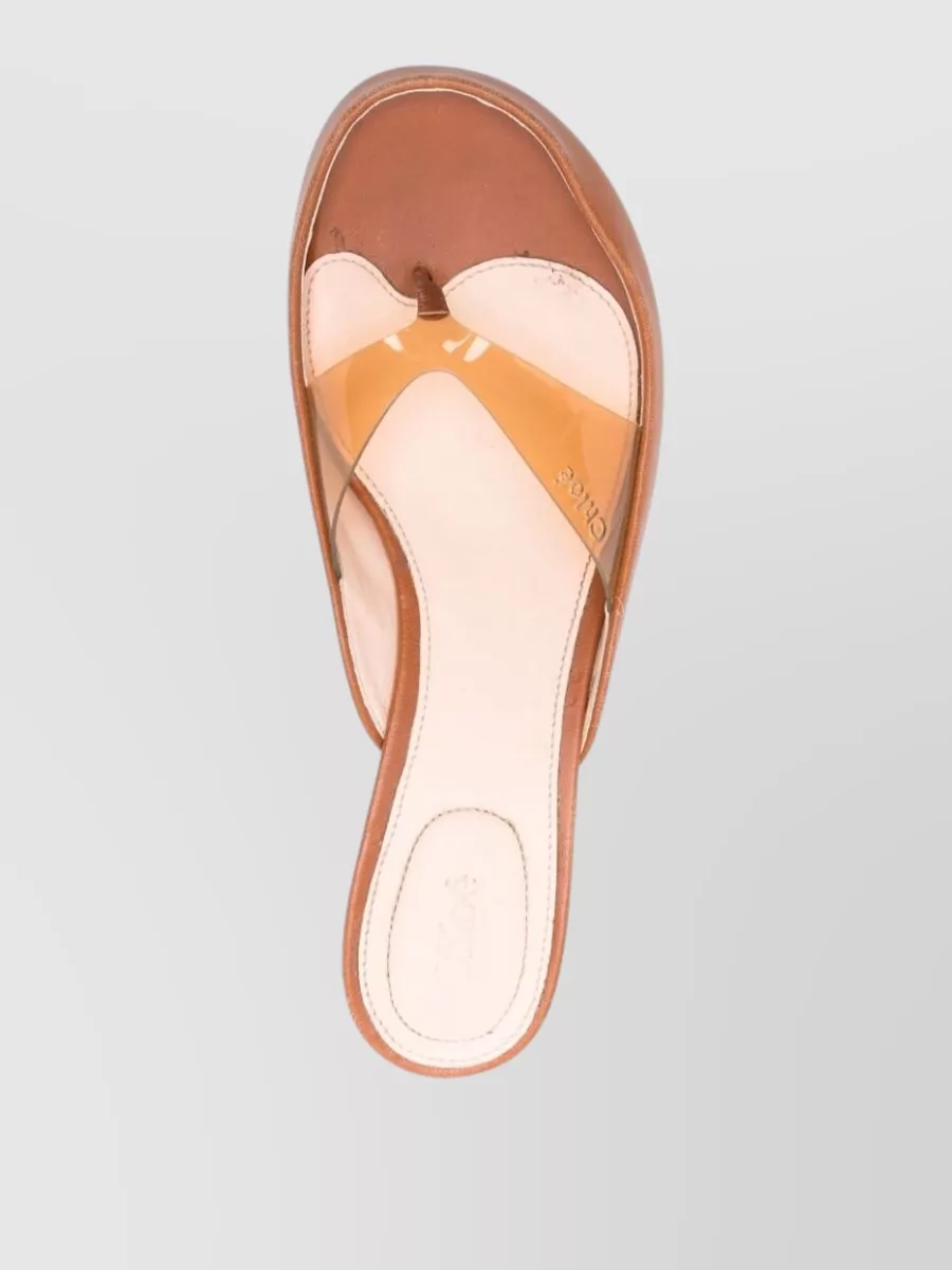 Chloé Leather Junie Thong Sandals