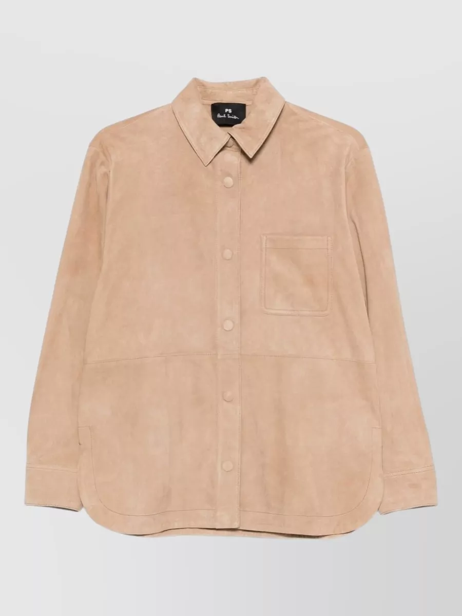 Paul Smith leather shirt jacket