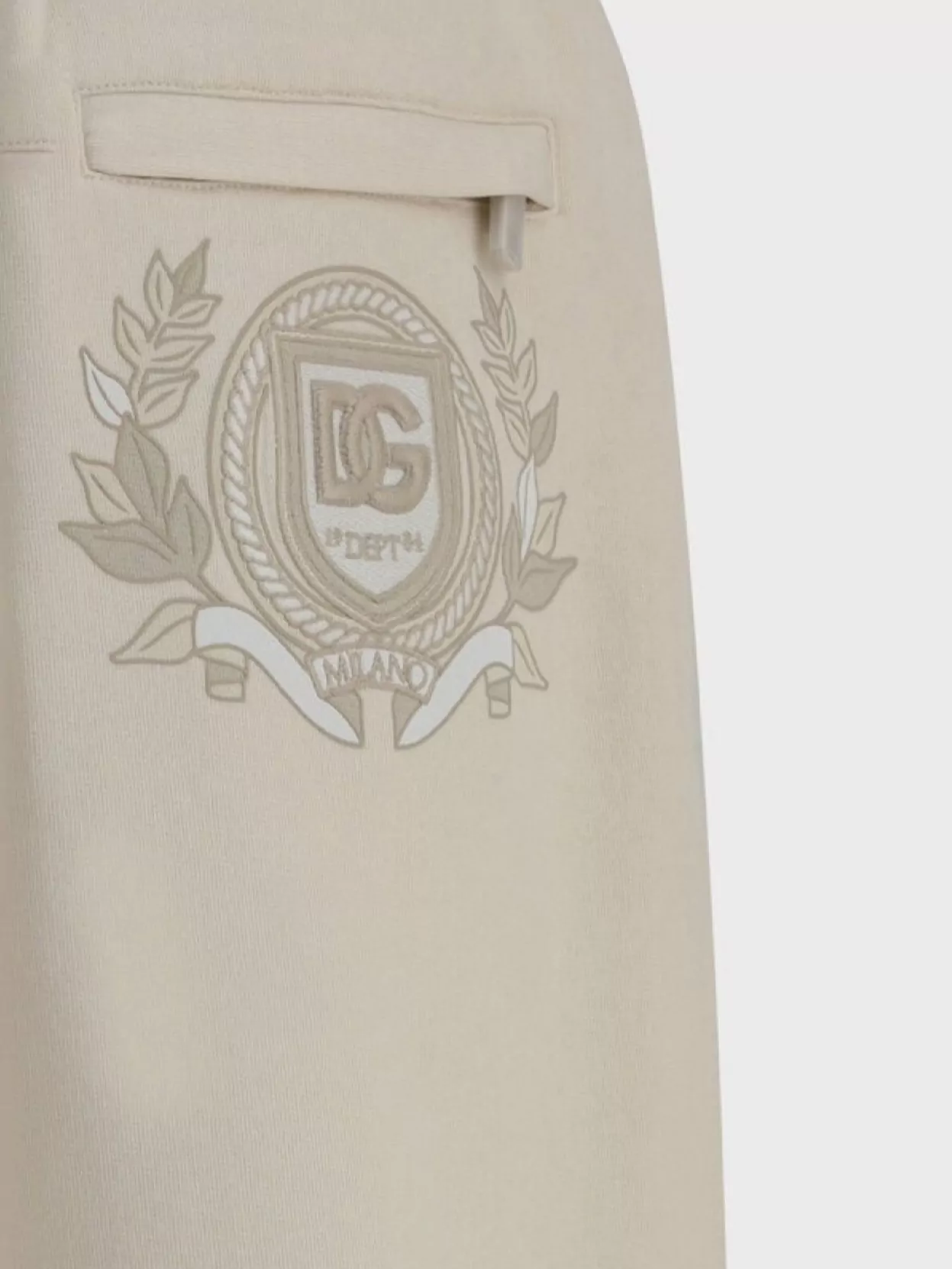 Dolce&Gabbana Wide-Leg Cotton Sweatpants With Back Zippered Pocket