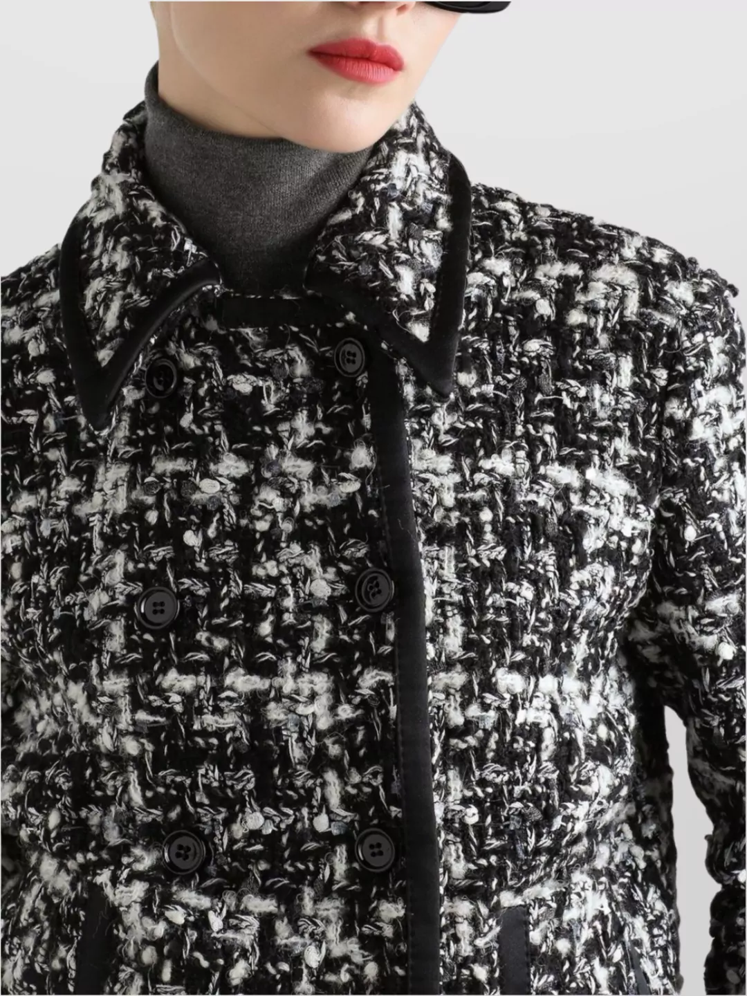 Dolce&Gabbana Cropped Tweed Jacket Front Pockets