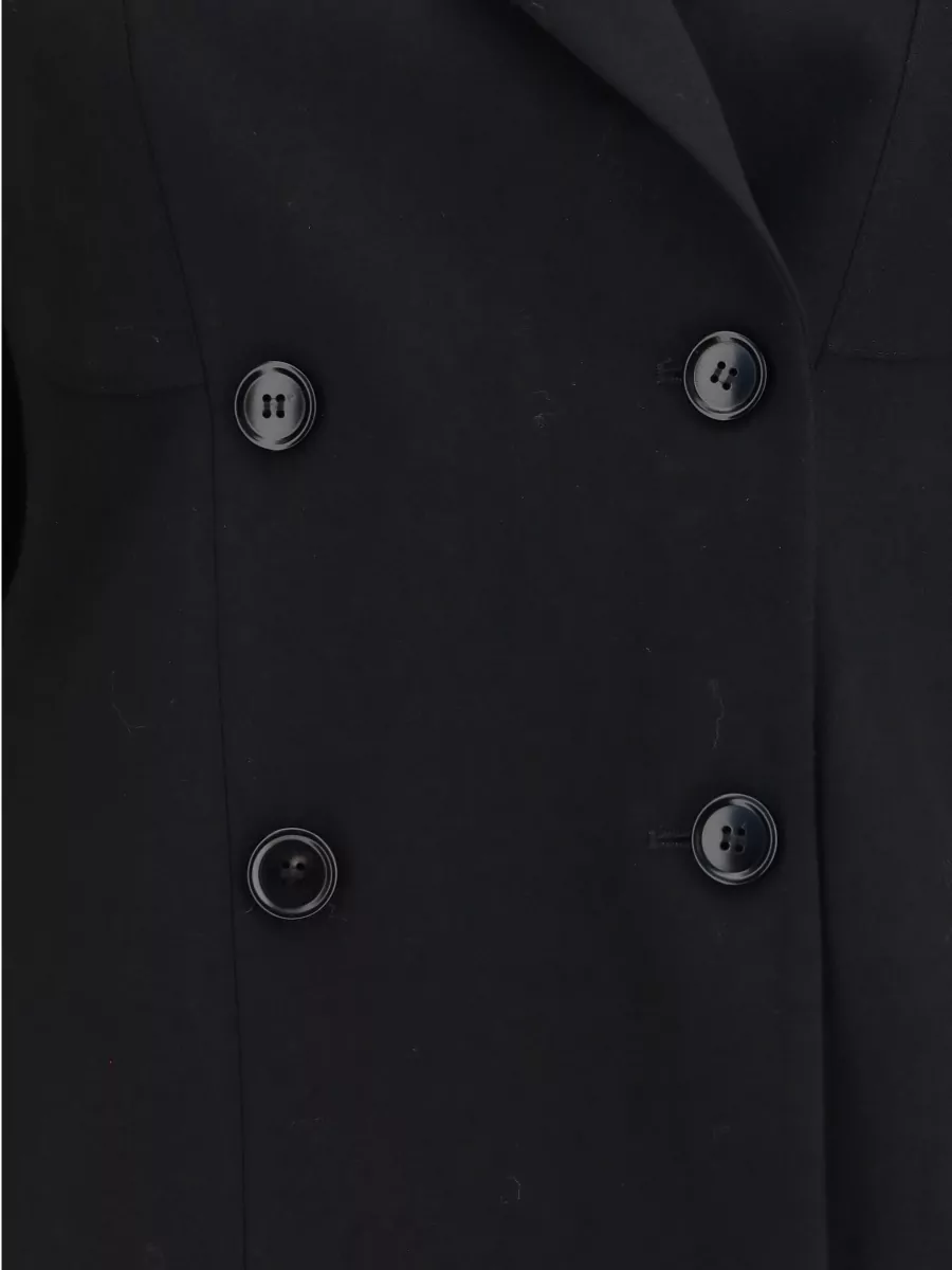 Alaïa Merino Wool Lightweight Double-Breasted Coat