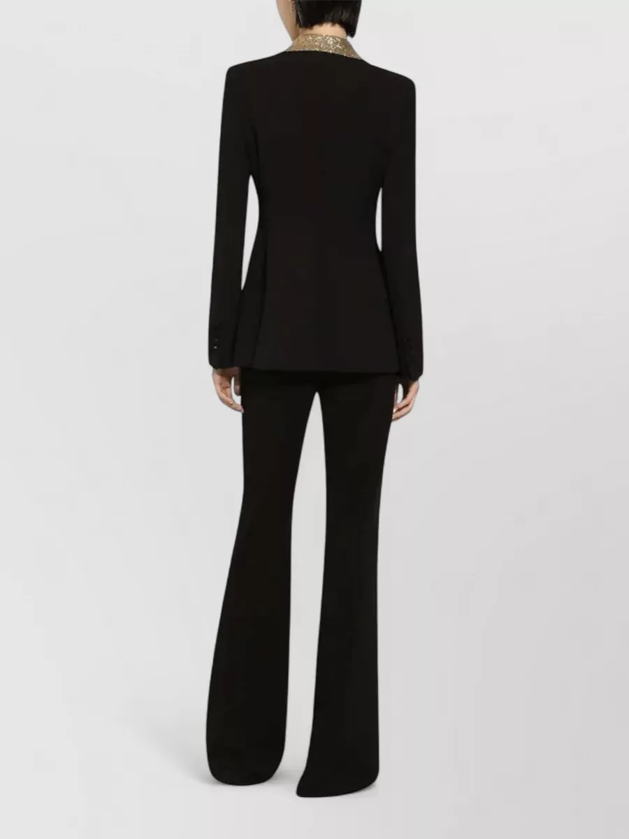 Dolce&Gabbana Sequin Virgin Wool Tailored Blazer Jacket