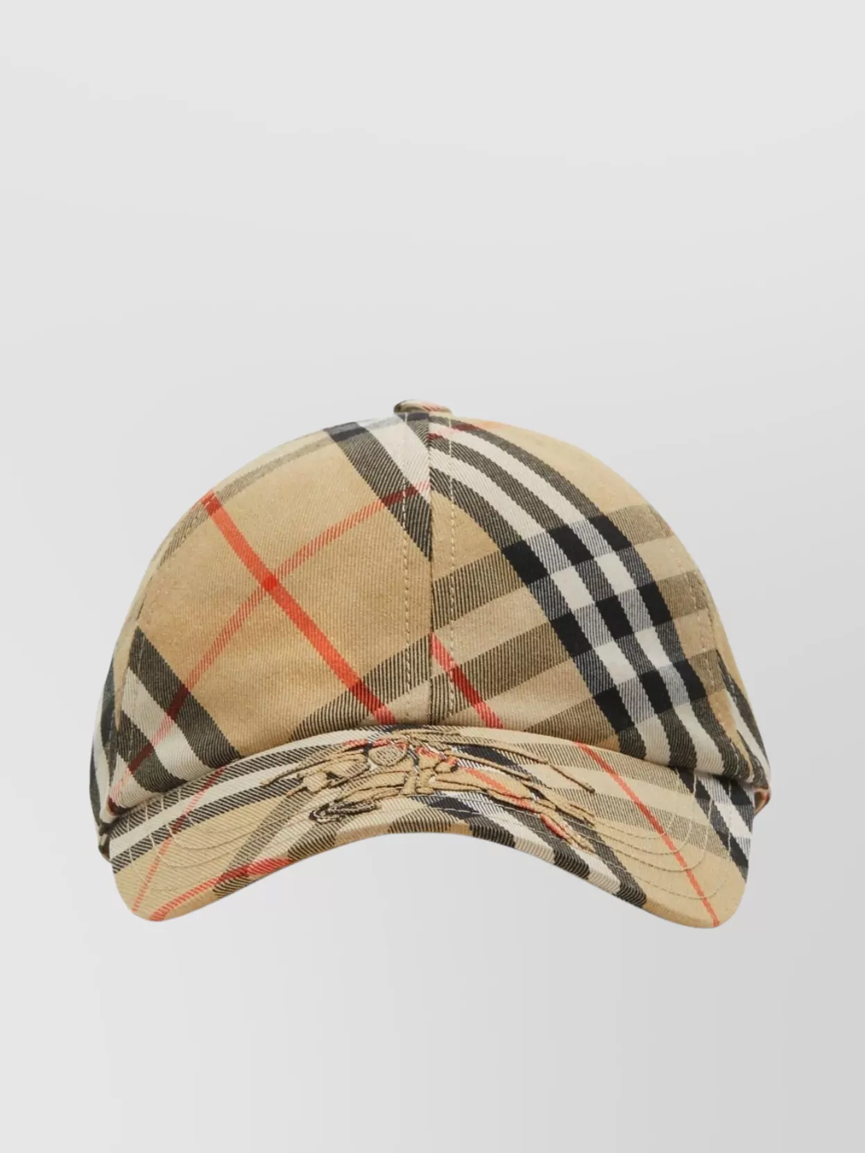 Burberry Round Crown Checked Baseball Cap