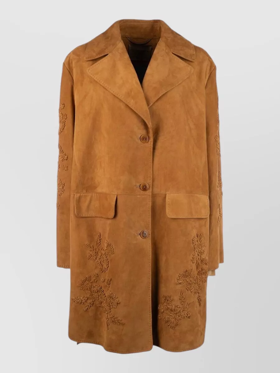 Ermanno Scervino Leather fitted jacket