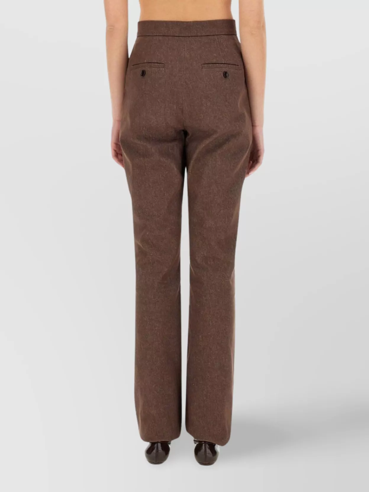 Max Mara Straight Fit Trousers Featuring Pockets