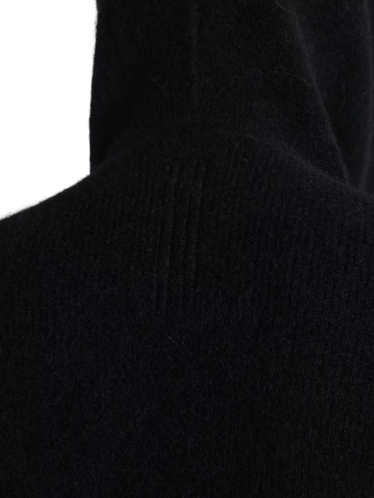 Rick Owens Oversized Alpaca Blend Hoodie Pocket