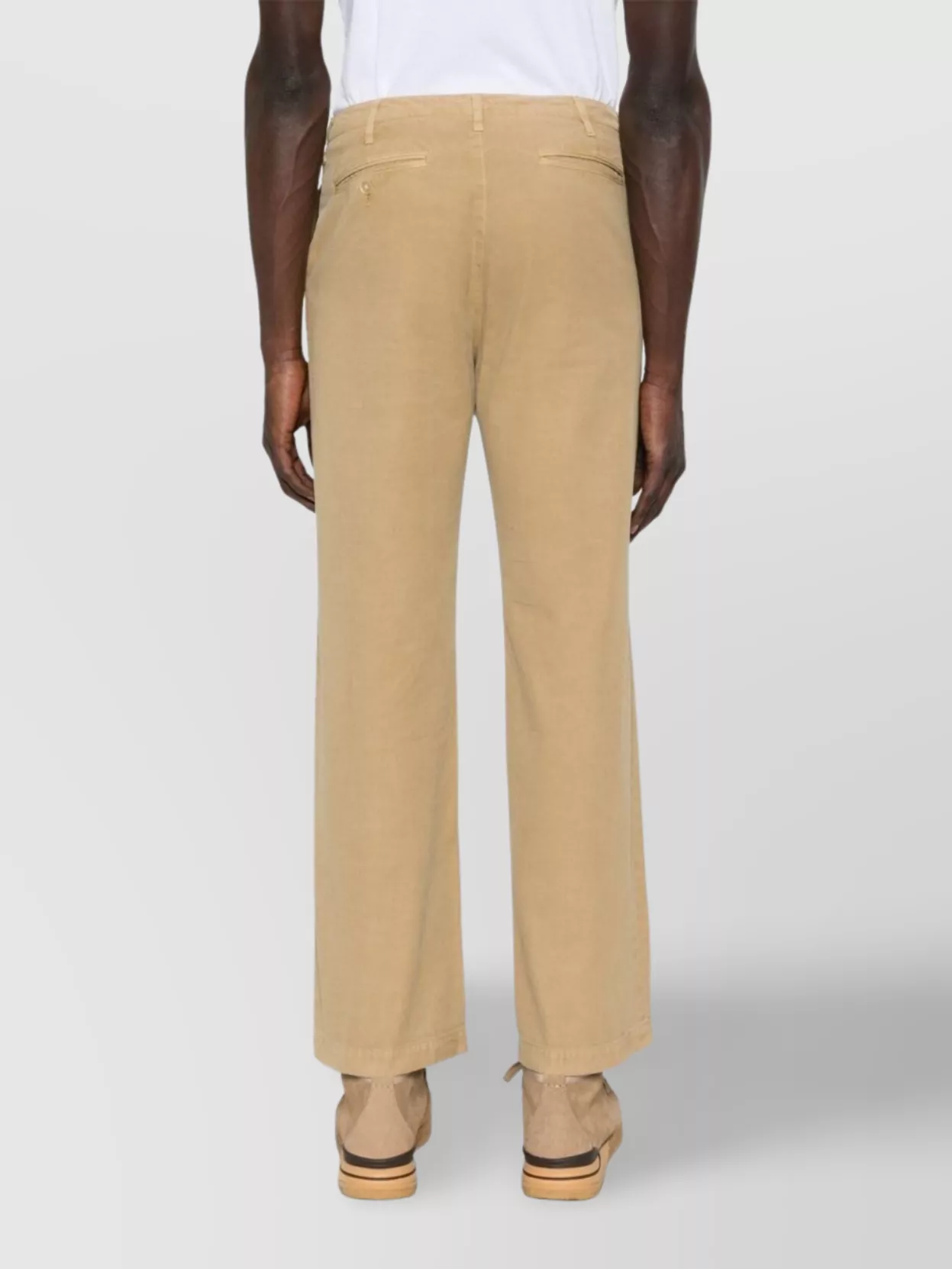 Auralee Straight Cut Cotton Trousers With Pockets