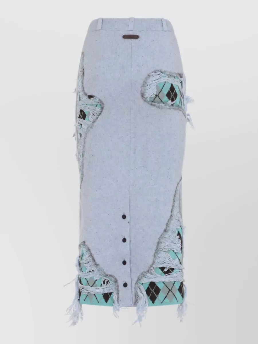 Moschino Silk Midi Knit Skirt