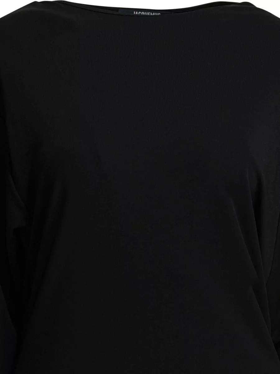 Jacquemus Mistral Dress Long Sleeves Draped Back