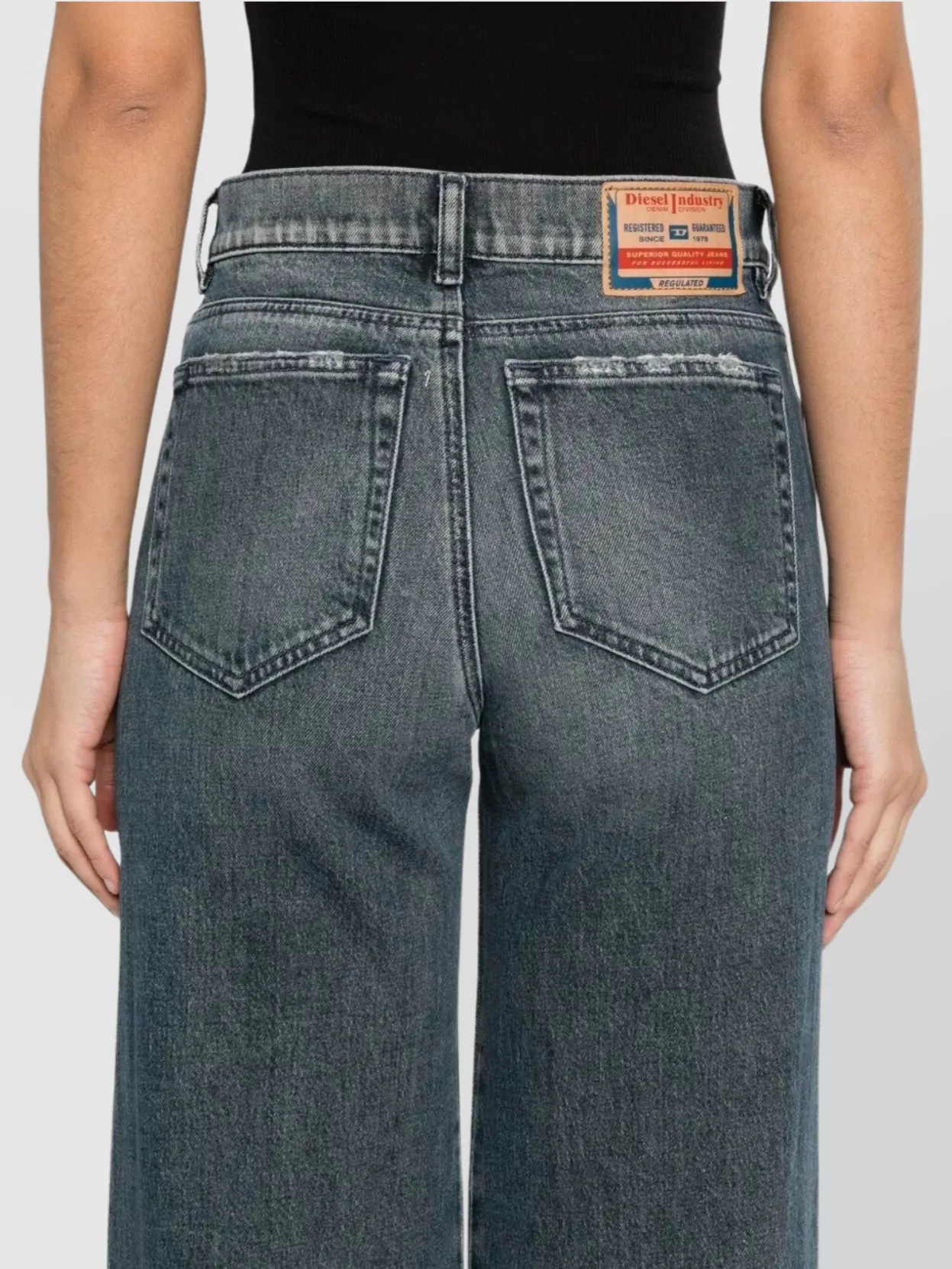 Diesel Wide-Leg Trousers Faded Effect
