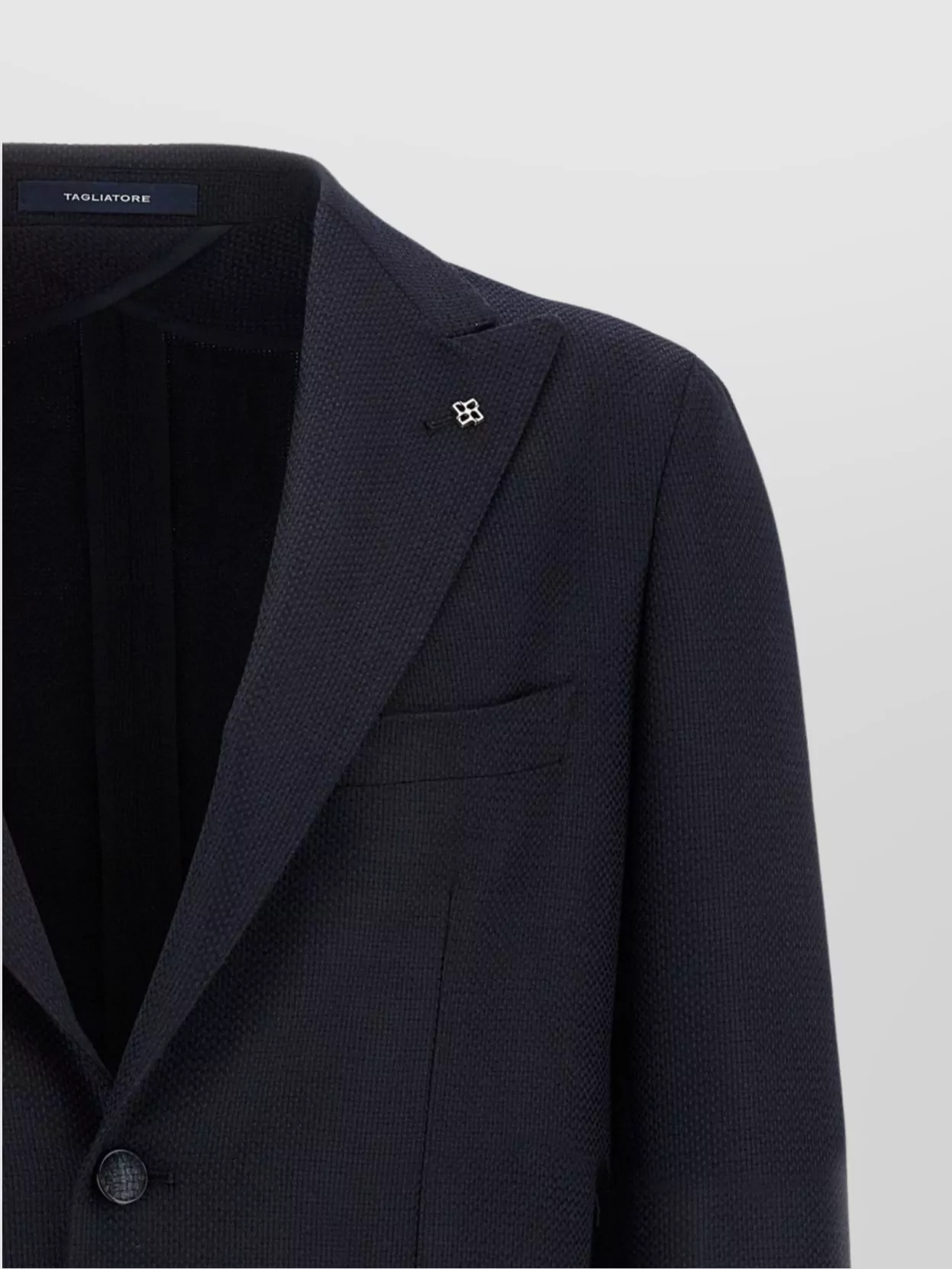 Tagliatore Square Pattern Blazer With Front Pockets