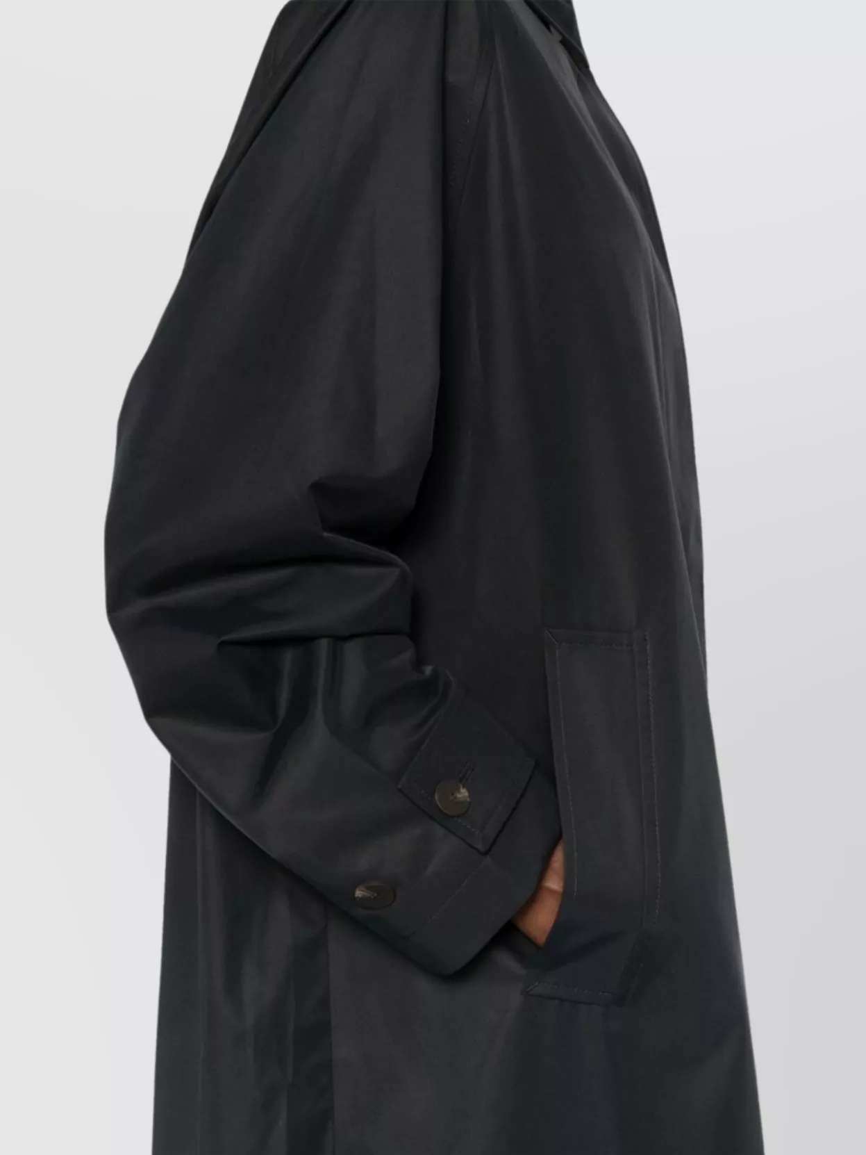 Studio Nicholson Cotton Blend Trench Coat With Raglan Sleeves