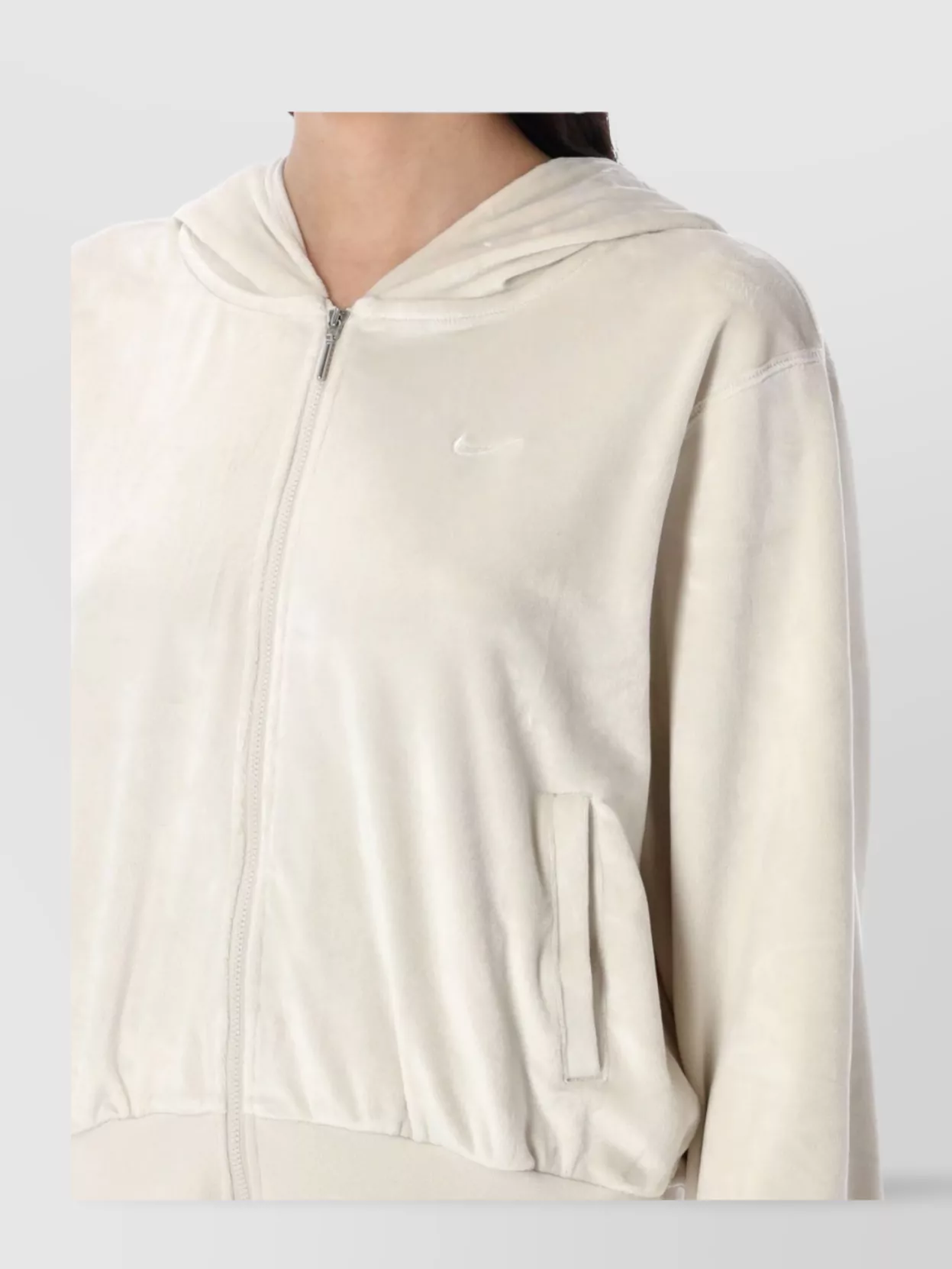 Nike Zip Hoodie Ribbed Trim