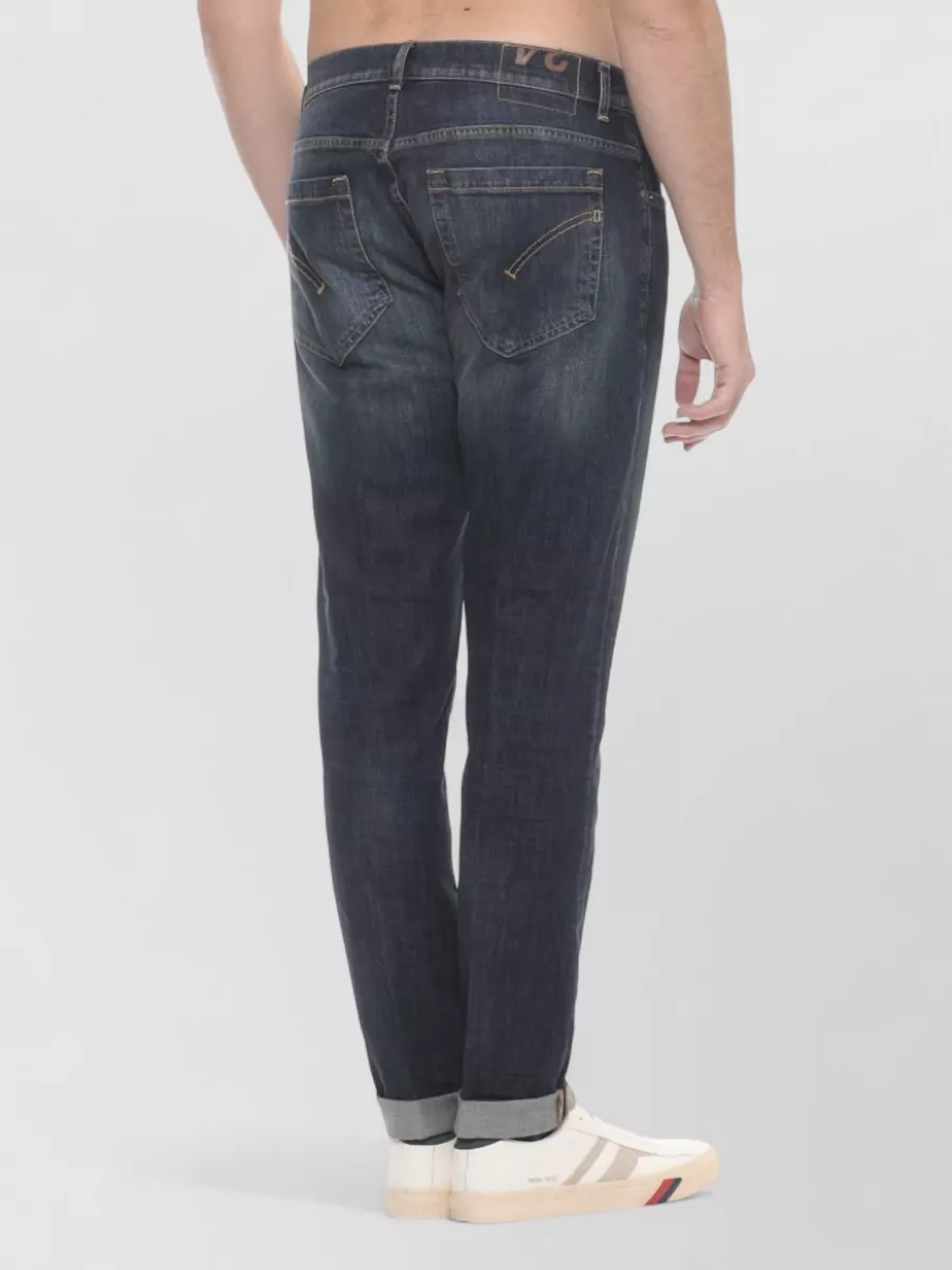 Dondup Straight Menswear Fit Cotton Jeans Trousers