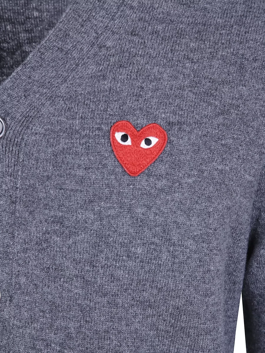 Comme Des Garçons Play Wool V-Neck Cardigan