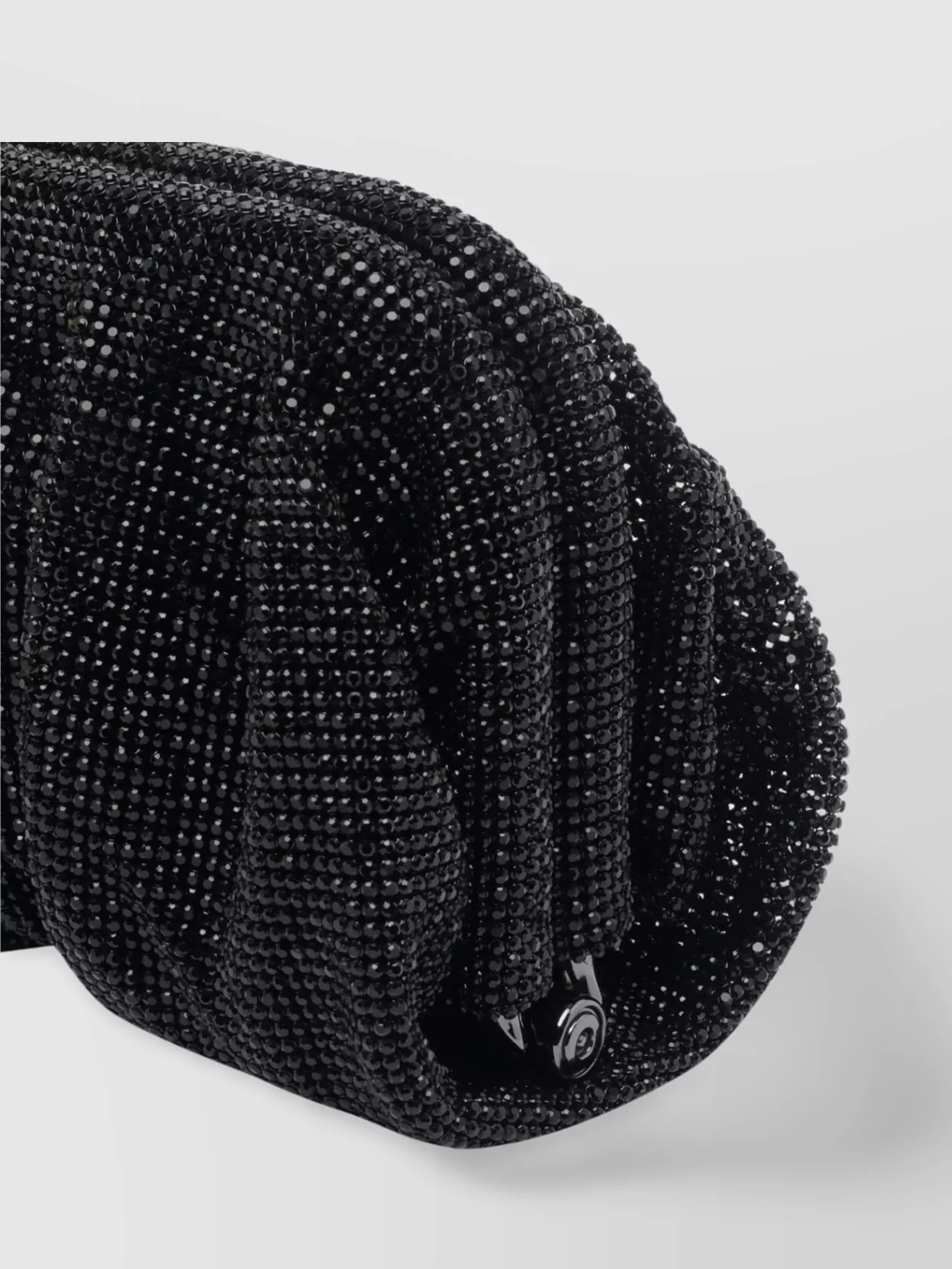 Benedetta Bruzziches Clutch Structured Pleated Rhinestone Embellishment