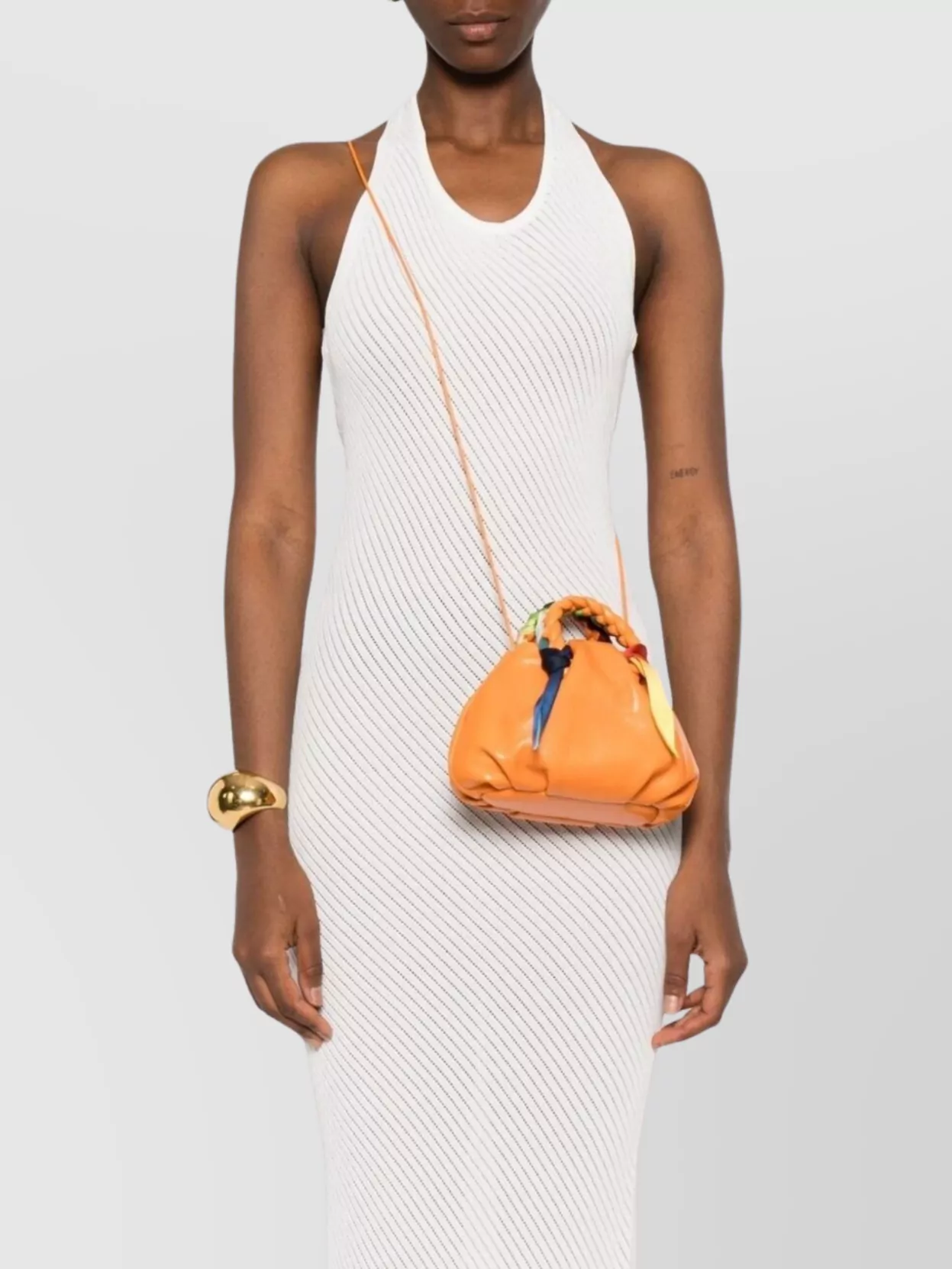 Hereu Braided Handle Leather Handbag