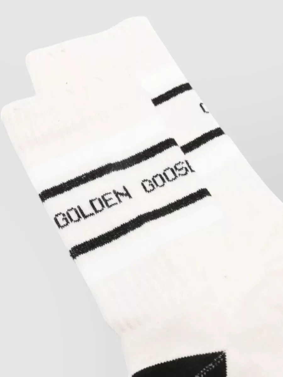 Golden Goose High Rib Socks Contrast Heel Toe