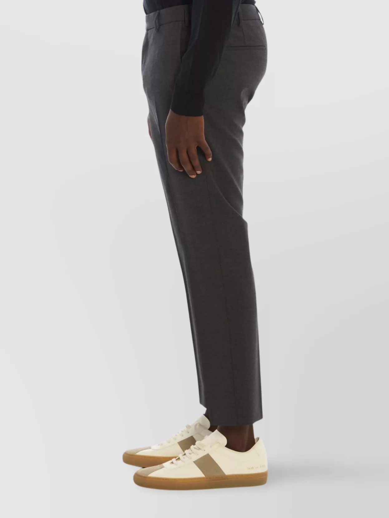 Pt Torino Wool Blend Slim Fit Trousers With Pockets