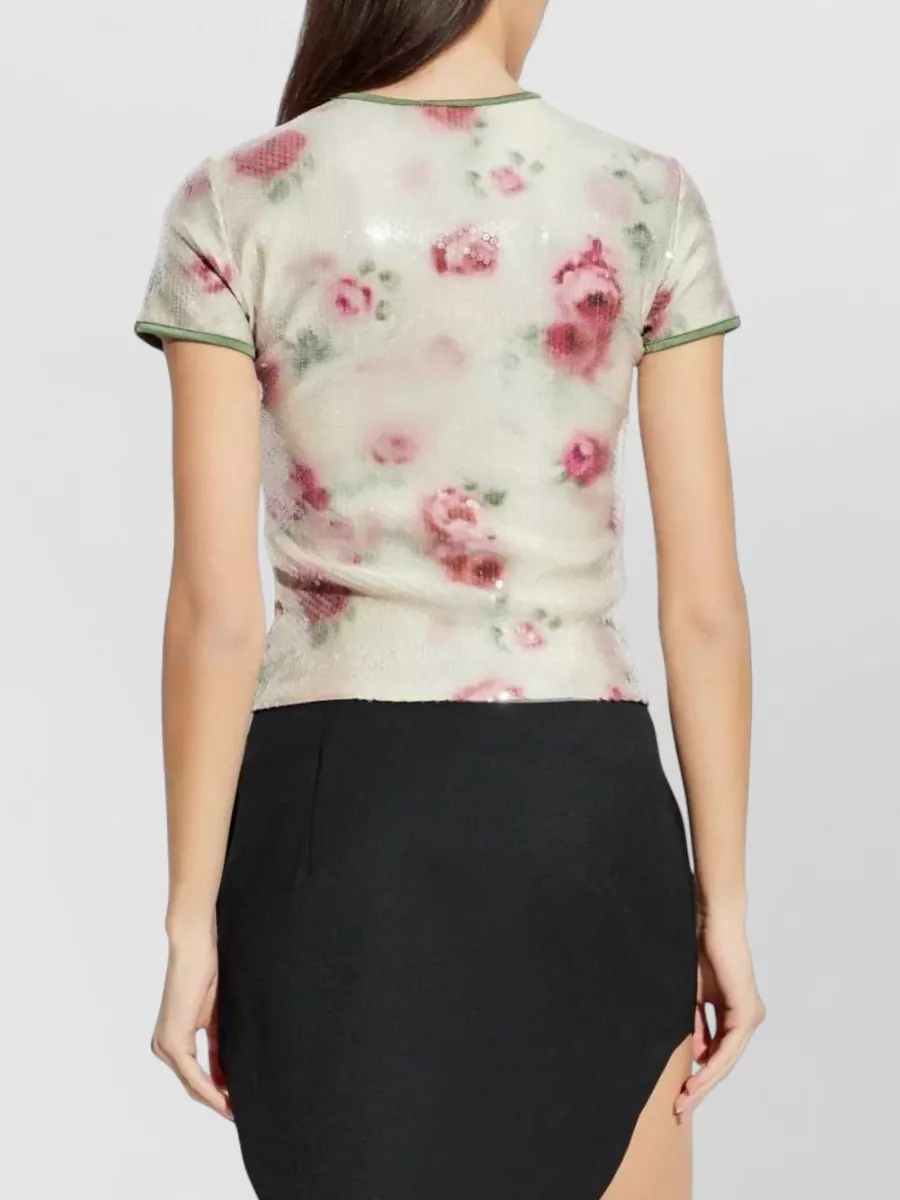 Diesel Floral Sequin Short-Sleeve T-Shirt