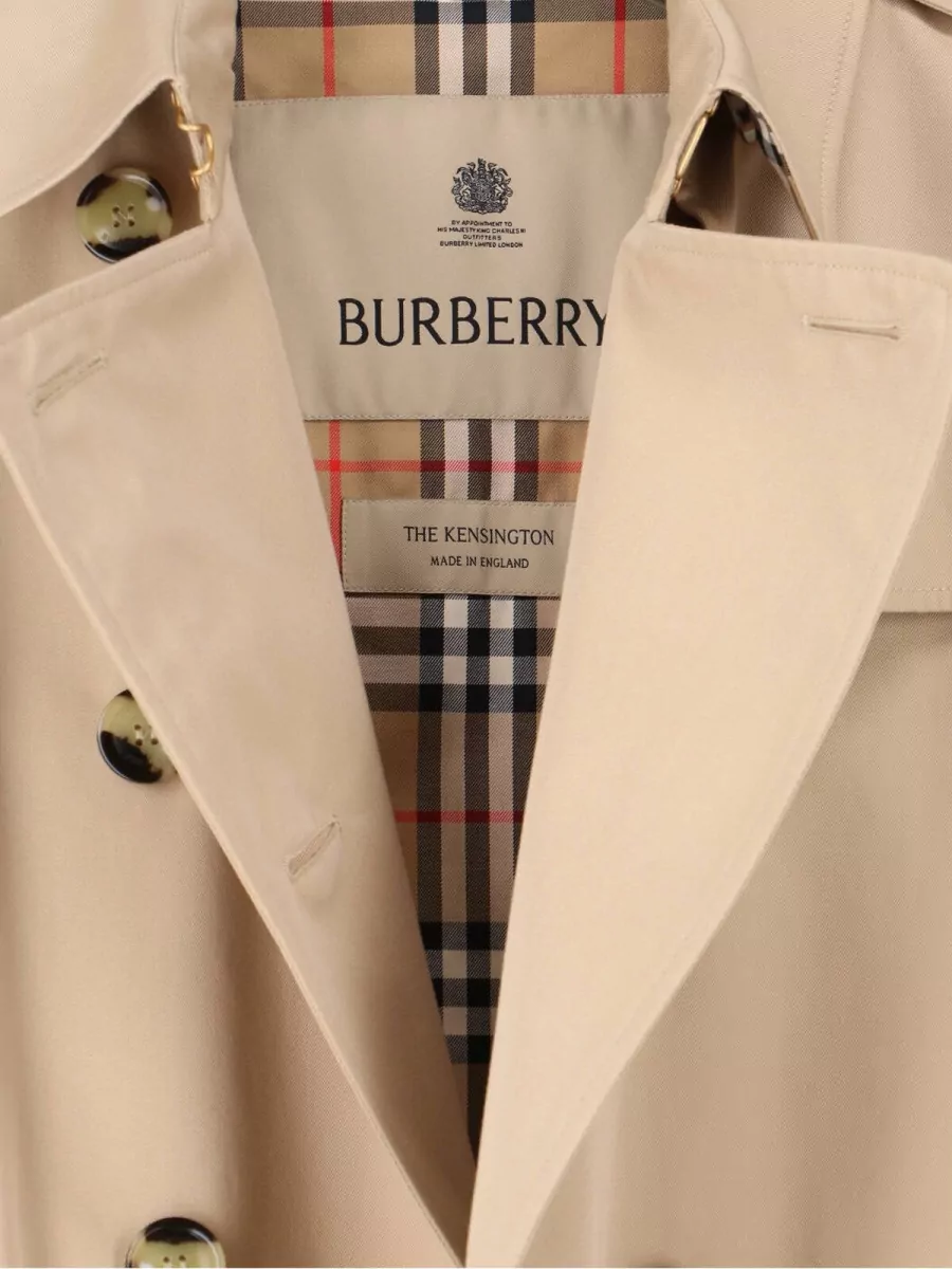 Burberry Cotton Double-Breasted Long Trench Coat