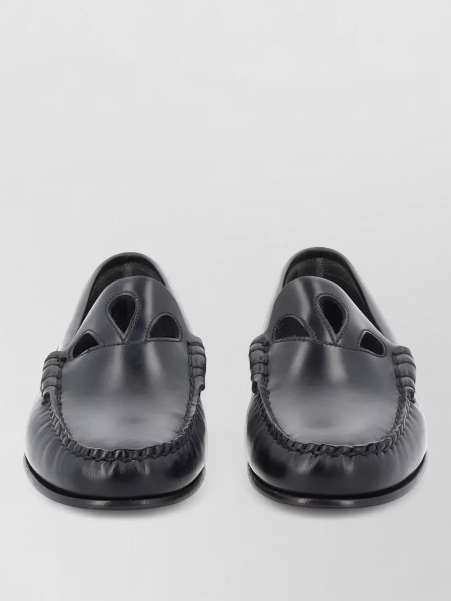 Hereu Leather Cutout Loafers