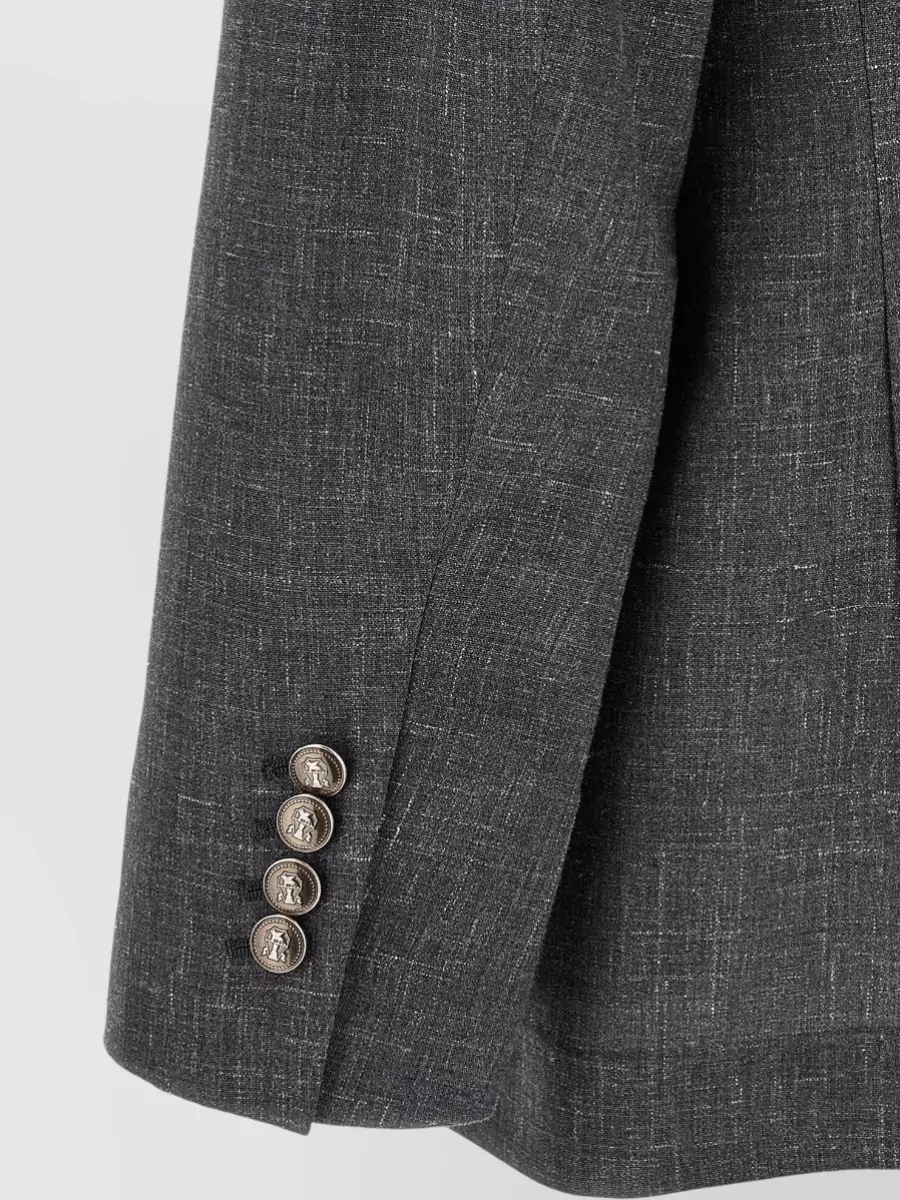 Brunello Cucinelli Silk Blend Deconstructed Suit Jacket