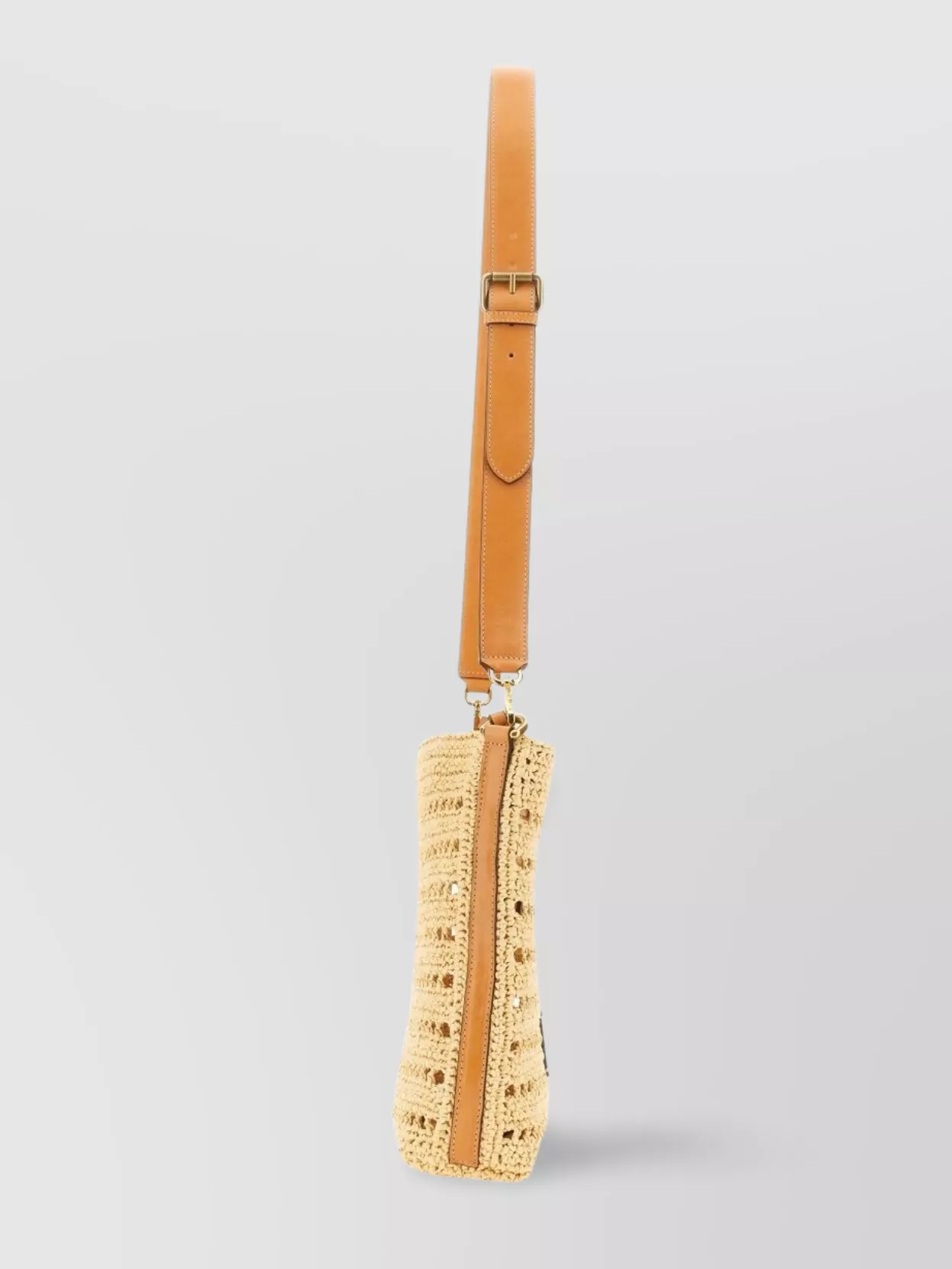 Etro Perforated Raffia Shoulder Bag