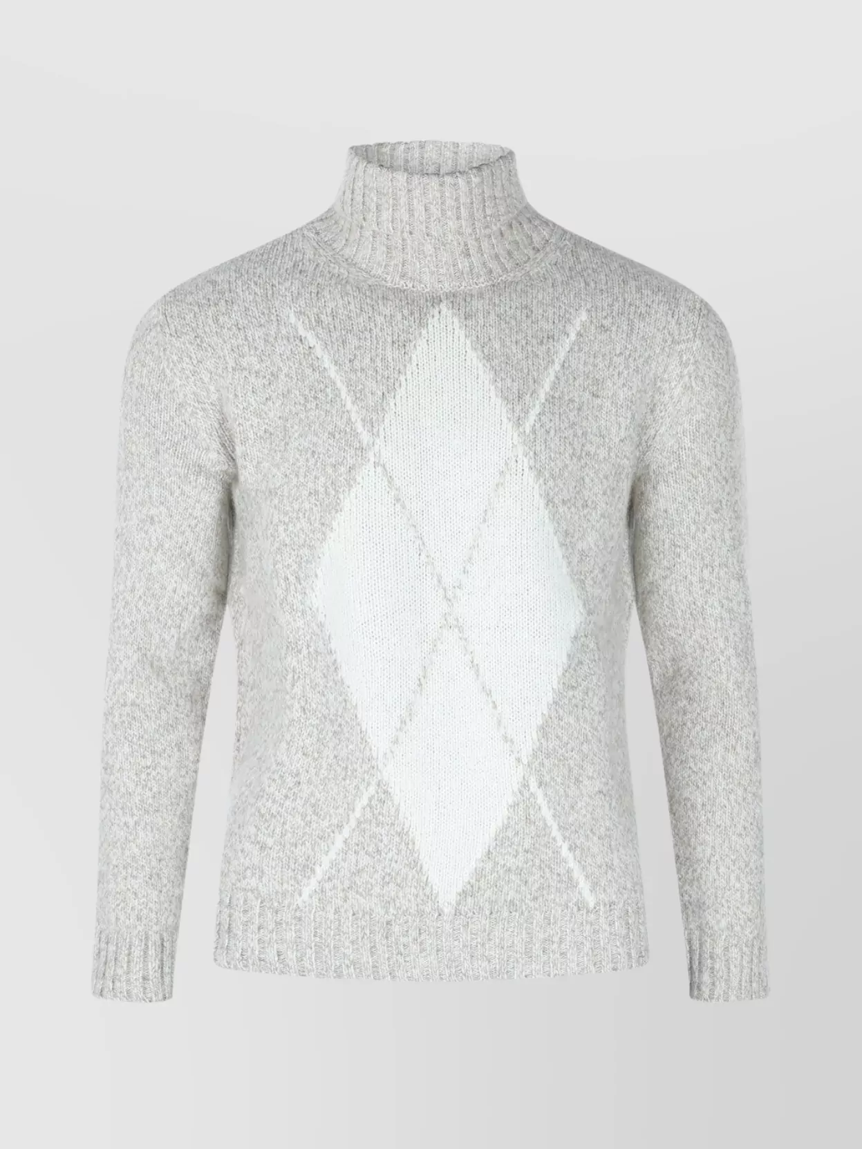 Eleventy Argyle Pattern Crewneck Sweater In Gray