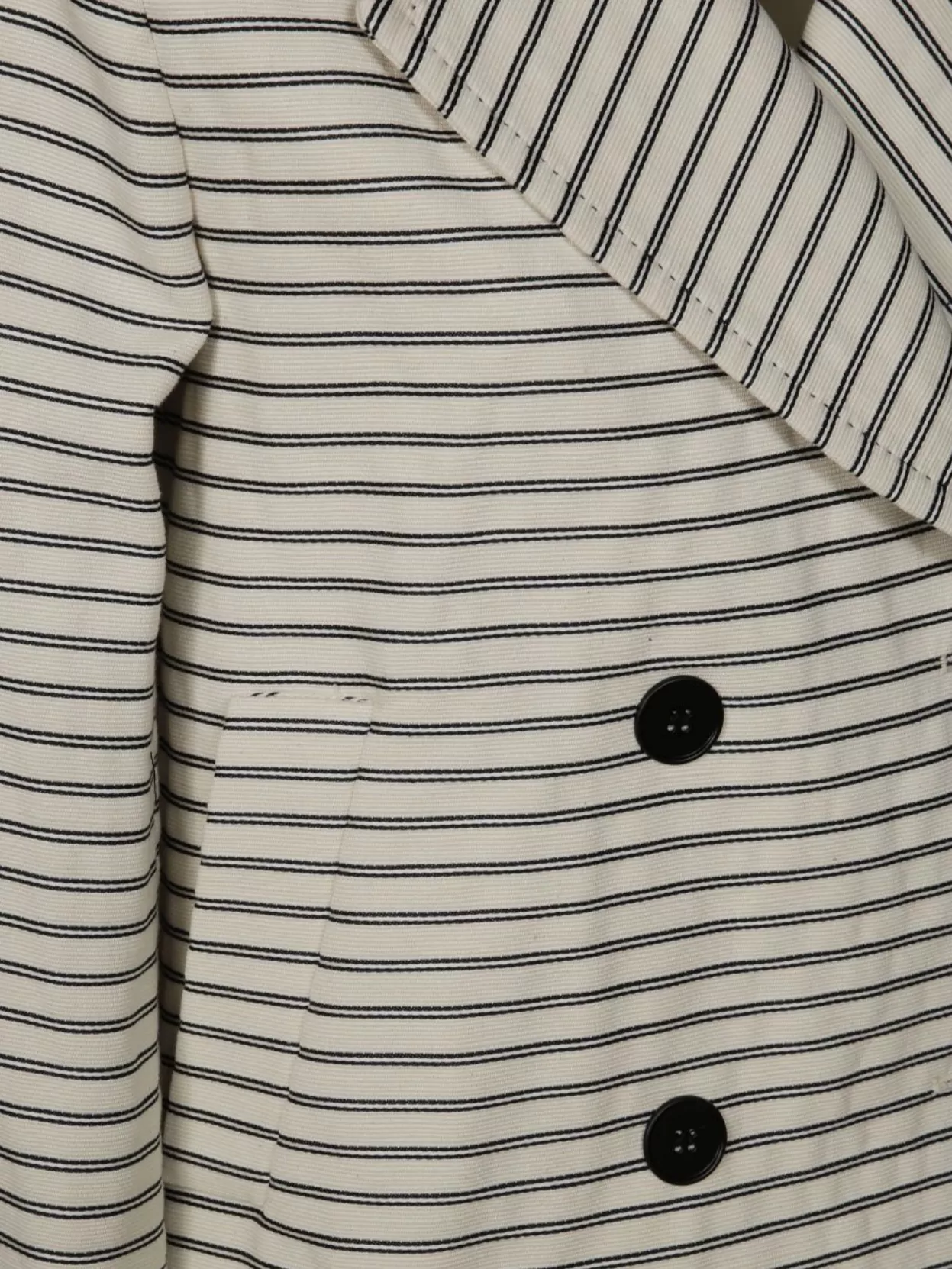 's Max Mara Striped Peacoat Double-breasted Lapels