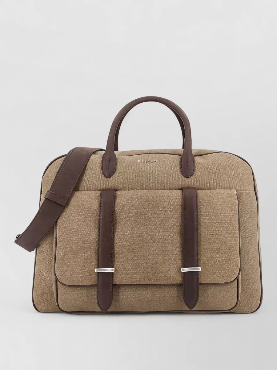 Orciani Suede Leather Travel Bag