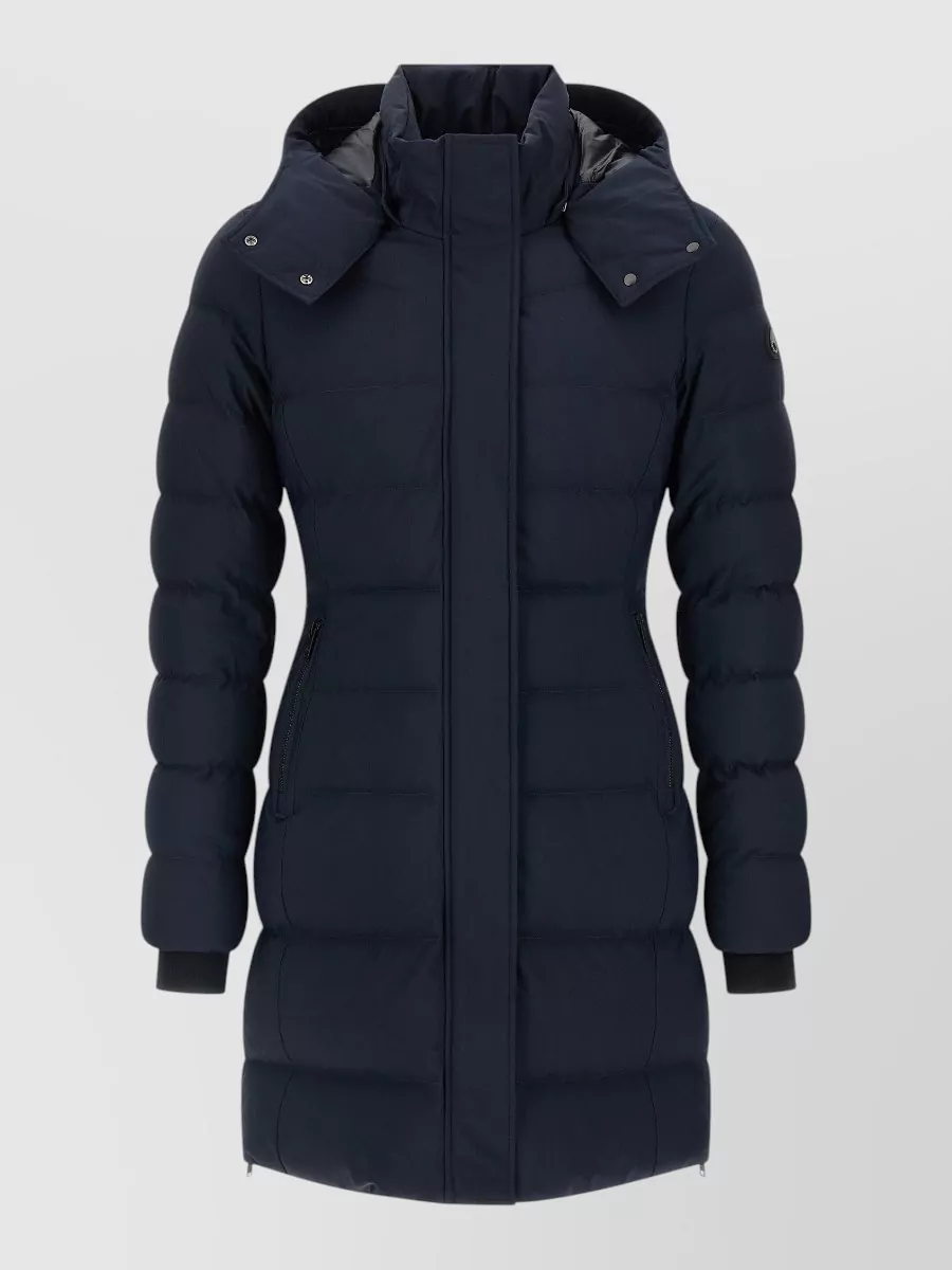 Moose Knuckles nylon quilted hooded parka coat